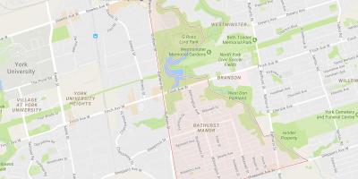 Mapa de Bathurst Señorial barrio de Toronto