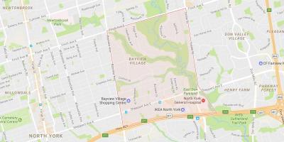 Mapa de Bayview Village barrio de Toronto