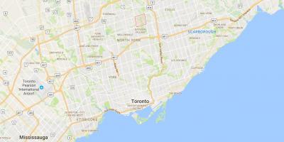 Mapa de Bayview Woods – Steeles distrito de Toronto