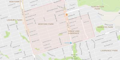 Mapa de barrio de Bedford Park de Toronto