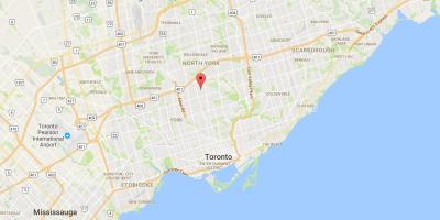 Mapa de Bedford Park distrito de Toronto