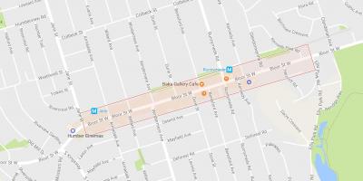 Mapa de Bloor West Village, el barrio de Toronto