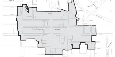 Mapa de Bloor Yorkville de Toronto boudary