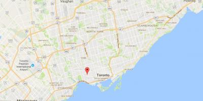 Mapa de Brockton Aldea del distrito de Toronto