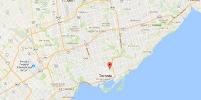 Mapa de Cabbagetown distrito de Toronto