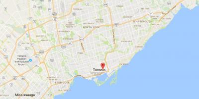Mapa de distrito de casco Antiguo de Toronto