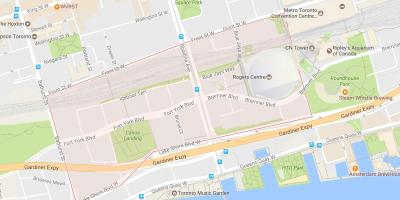 Mapa de CityPlace barrio de Toronto
