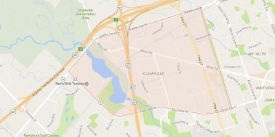 Mapa de Clairville barrio de Toronto