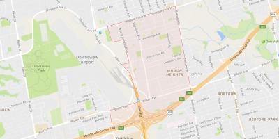 Mapa de Clanton Parque de barrio de Toronto