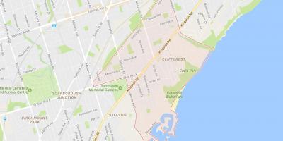 Mapa de Cliffcrest barrio de Toronto