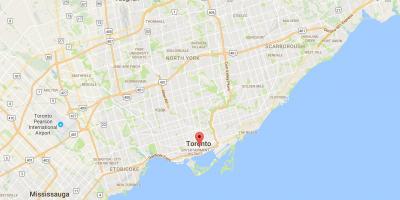 Mapa de Distrito Financiero del distrito de Toronto