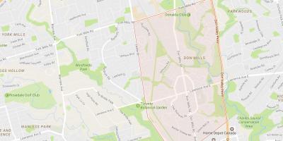 Mapa de Don Mills barrio de Toronto