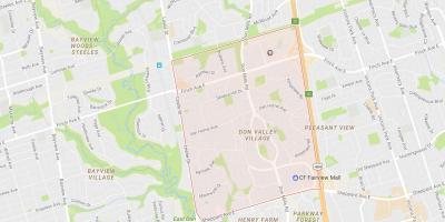 Mapa de Don Valley Village barrio de Toronto