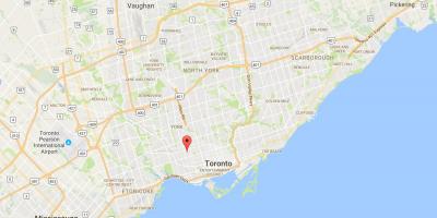 Mapa de Dovercourt Parque del distrito de Toronto
