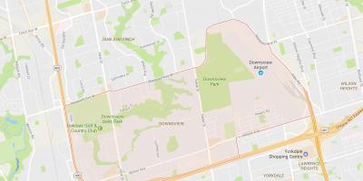 Mapa de Downsview barrio de Toronto