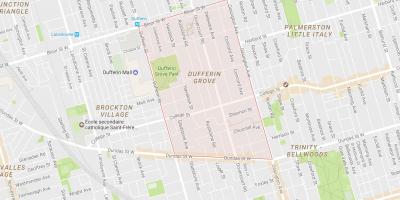 Mapa de Dufferin Grove barrio de Toronto