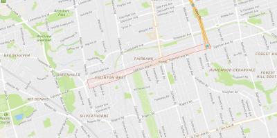 Mapa de Eglinton West barrio de Toronto