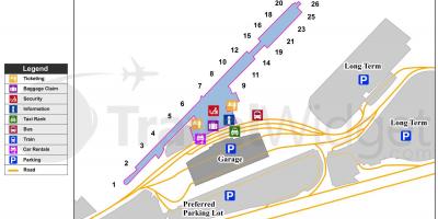 Mapa de aeropuerto de Buffalo Niagara