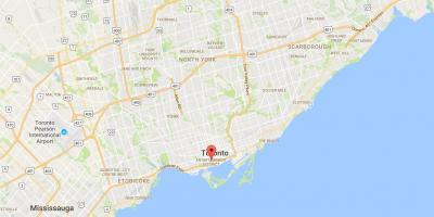 Mapa de El Distrito de Entretenimiento del distrito de Toronto