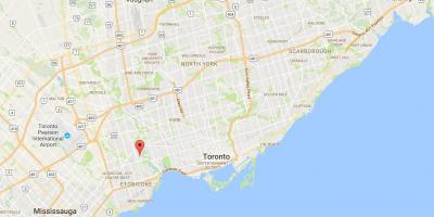 Mapa de La Kingsway distrito de Toronto