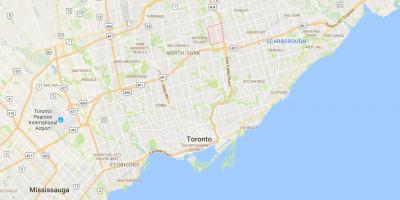 Mapa de El distrito de Maní Toronto