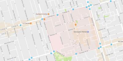 Mapa de Kensington Market barrio de Toronto