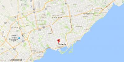 Mapa de Kensington Mercado del distrito de Toronto