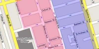 Mapa de Kensington Market de la Ciudad de Toronto