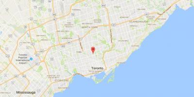 Mapa de Parque de los Ciervos del distrito de Toronto
