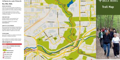 Mapa de hoja Perenne Ladrillos ruta de Toronto