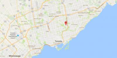 Mapa de Flemingdon Parque del distrito de Toronto