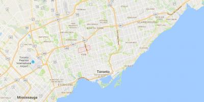 Mapa de Glen Park distrito de Toronto