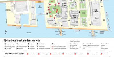 Mapa de Harbourfront centre de estacionamiento