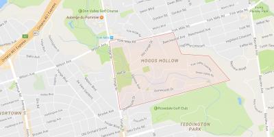 Mapa de Hoggs Hueco barrio de Toronto