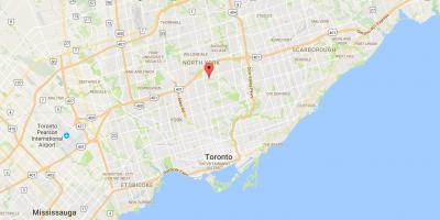 Mapa de Hoggs Hueco del distrito de Toronto