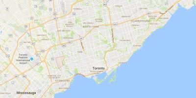 Mapa de Humber Valley Village, el distrito de Toronto