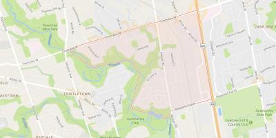 Mapa de Humbermede barrio de Toronto