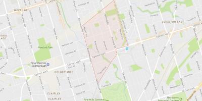 Mapa de Ionview barrio de Toronto