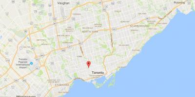 Mapa de Koreatown distrito de Toronto