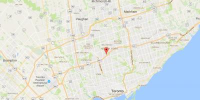 Mapa de la Armadura de las Alturas del distrito de Toronto