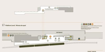 Mapa de la estación de la Unión entresuelo