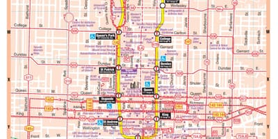 Mapa de la estación de Metro del centro de Toronto