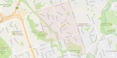 Mapa de la Princesa Jardines del barrio de Toronto