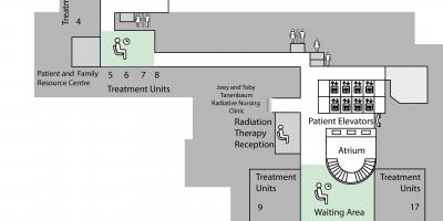 Mapa de la Princesa Margaret Cancer Centre de Toronto 2º piso de Abajo (B2)