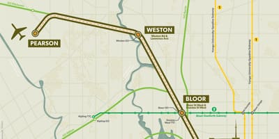 Mapa de la Unión de Pearson Express