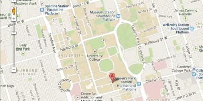 Mapa de la universidad de Toronto St George