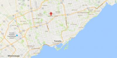 Mapa de Lansing distrito de Toronto