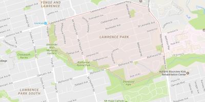 Mapa de Lawrence Park barrio de Toronto