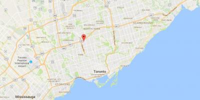 Mapa de Lawrence Manor distrito de Toronto