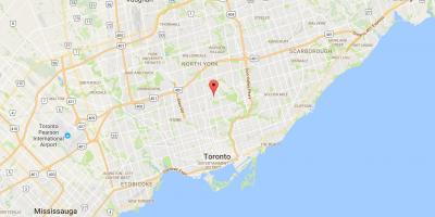 Mapa de Lawrence Parque del distrito de Toronto
